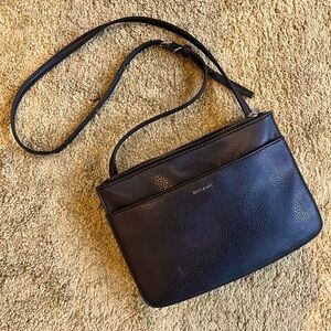 Matt & Nat Black Vegan Leather Crossbody Purse